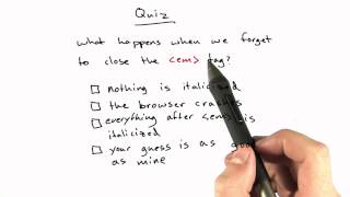 Missing End Tag - CS253 Unit 1 - Udacity