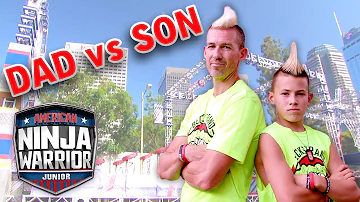 Beckstrand Mohawk Ninja DAD VS. SON | American Ninja Warrior Junior | Universal Kids