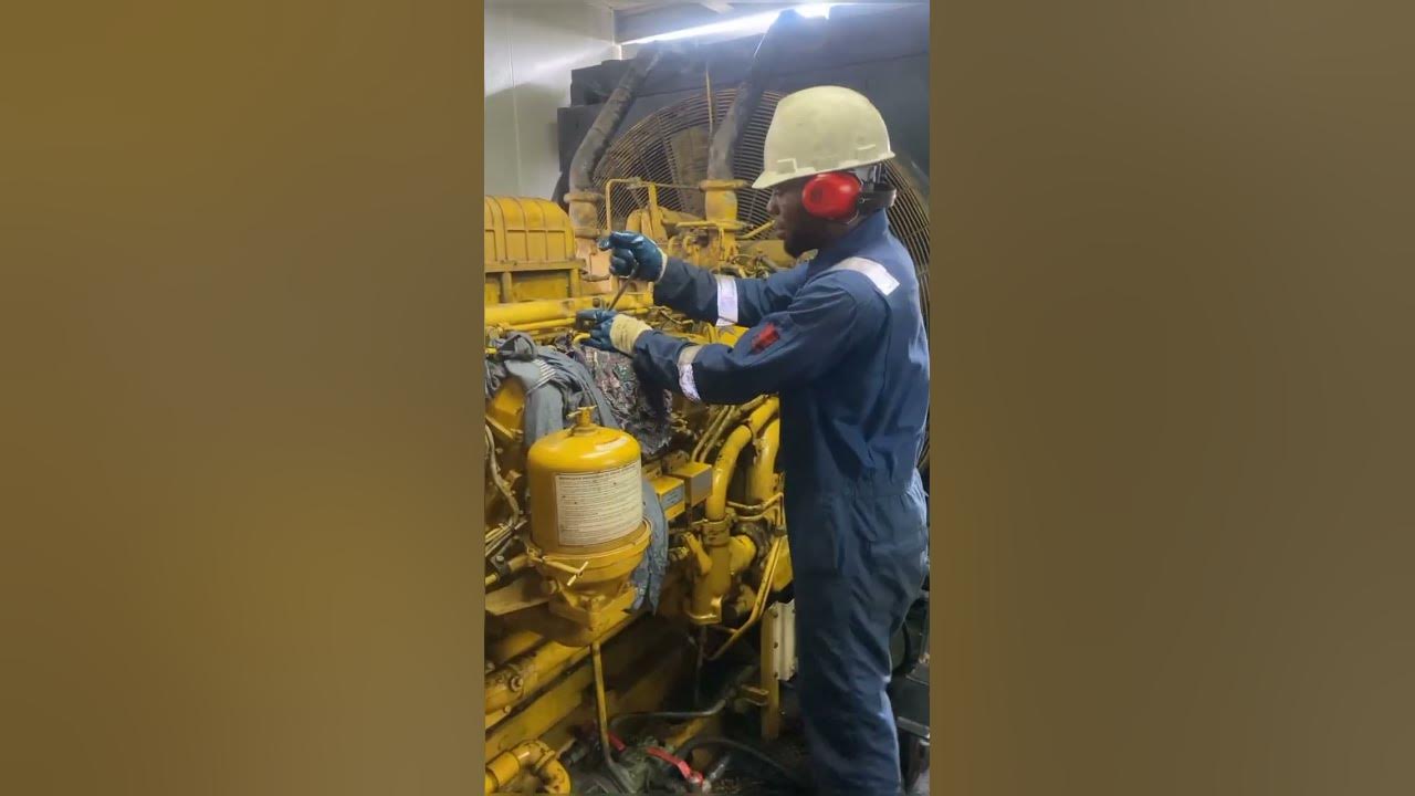 Cat diesel engine fuel filters replaced. - YouTube