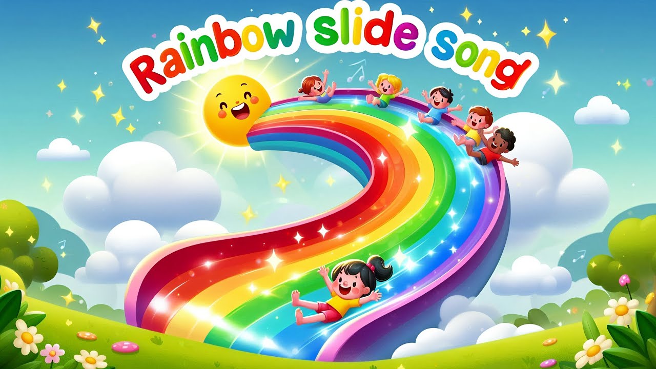 Rainbow Slide Song 🌈 | Fun Nursery Rhyme for Kids | Colorful Children’s ...