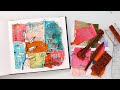 Easy Mixed Media  Art Journal Background with Gelli Paper Scraps