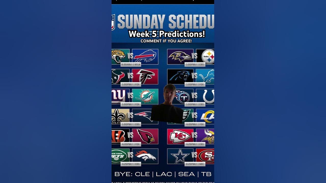 NFL WEEK 5 Predictions! YouTube