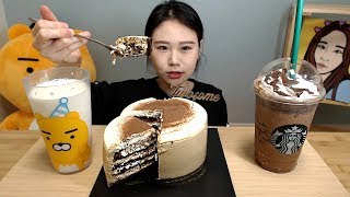 마취가 덜 풀렸지만 먹는다 카푸치노생크림케이크 먹방 Mukbang