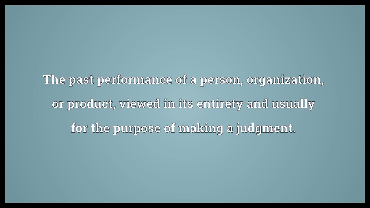 Track record Meaning | Wordogram