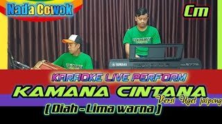 Kamana cintana -Diah(Lima warna) karaoke nada cowo Cm