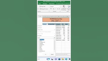 How to Apply Filter in Excel | #shorts #excel #shortcutkeys #microsoft #dataanalytics