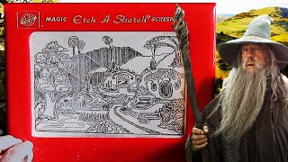 Amazing The Shire Lotr Etch-A-Sketch Timelapse