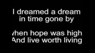 Susan boyle-I Dreamed a Dream Lyrics
