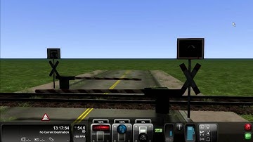 An old German railroad crossing @ My route built to test railroad crossings in Railworks 3