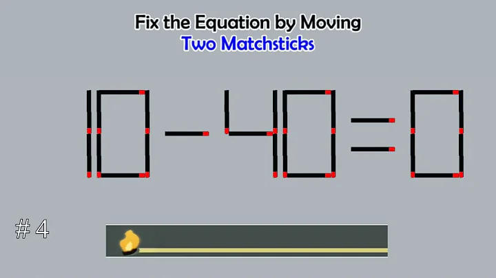 Matchstick Studio #  | Fix the math equation by moving one or two matchsticks |Logic puzzles
