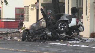1 dead after fiery car crash in Fremont