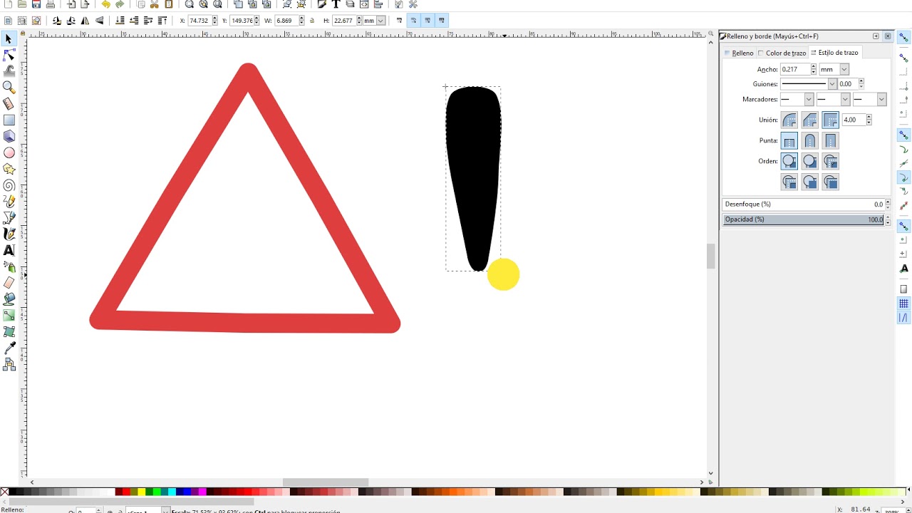 inkscape tutorial español basico bezier 🚫 señales de tráfico 😎 - YouTube