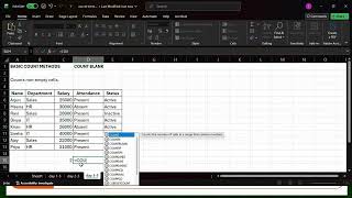 Different Types of COUNT Functions in Excel with Examples in Tamil
