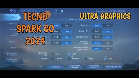 TECNO SPARK GO 2024 | MLBB TEST ULTRA GRAPHICS IN 2025