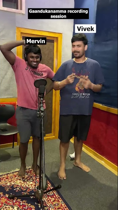 Gaandu Kannamma Recording Session | #Shorts #Vikkals #VivekMervin