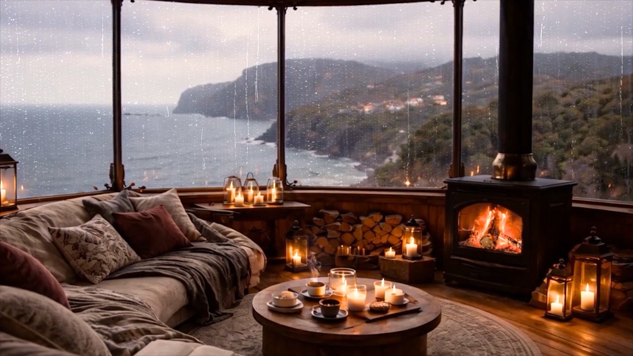 Stress-Relief Thunderstorm Ambience ⛈️ | Soft Piano & Violin for Reading (3 Hours)