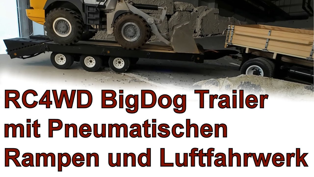 RC4WD BigDog Trailer mit Pneumatischen Rampen und Luftfahrwerk