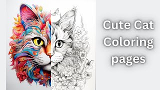 Cute Cat Coloring Pages