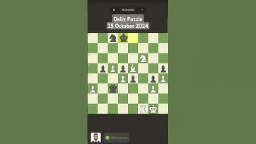 Daily Puzzle 25 October 2024 #chess #games #chesspuzzle #chesscom #chessgame #fork