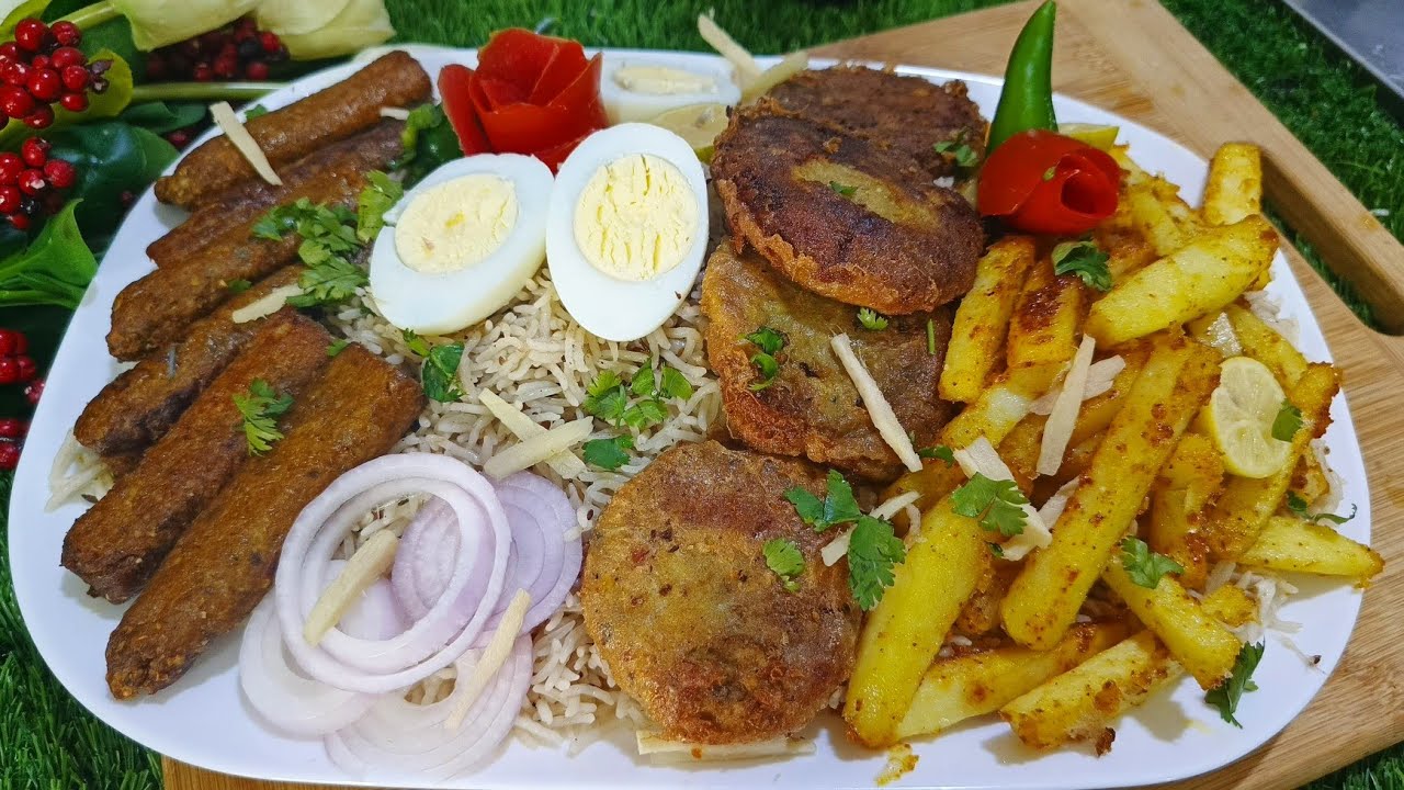 Zeera Rice Platter Recipe | Mehmano Kai Liyai Banayai Yai Mazedar Platter Minto Mai |Ammi Kai Pakwan