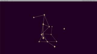 Procedural star constellation generation test screenshot 2