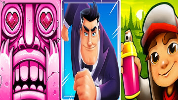 Temple Run 2 Blazing Sands VS Agent Dash VS Subway Surfers Arabia Android iPad iOS Gameplay HD