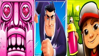 Temple Run 2 Blazing Sands VS Agent Dash VS Subway Surfers Arabia Android iPad iOS Gameplay HD screenshot 2