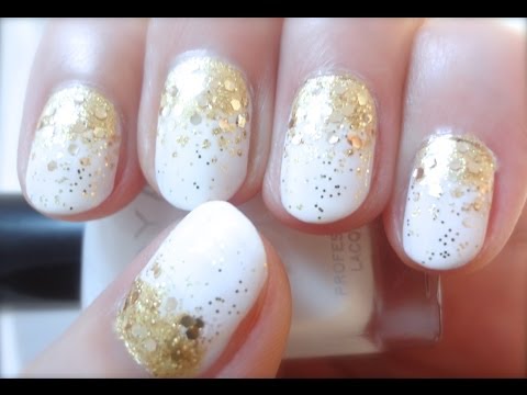 Glam Gradient Gold Prom Nail Design Tutorial