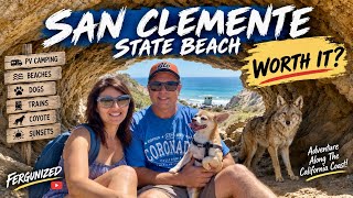 San Clemente State Beach: RV Camping, Dog Beach Hunting & a Coyote!