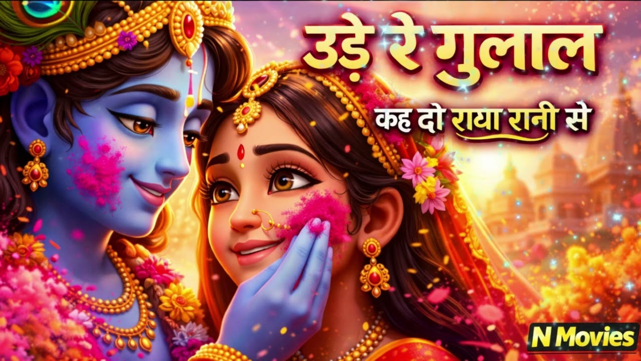 वृन्दावन से उड़े रे गुलाल ❤️ कह दो राधा रानी से | Radha Krishna Holi Song 2026 | N Movies