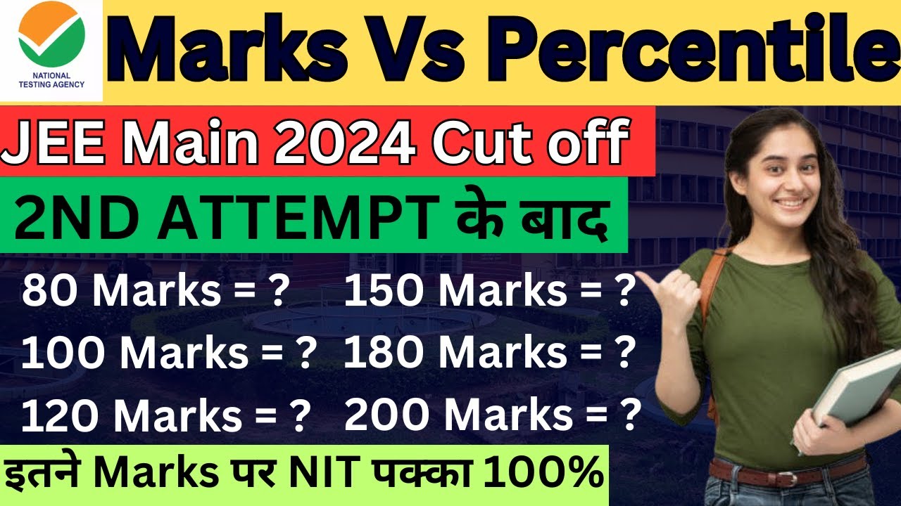 Safe Score🔥: JEE Main 2024 Cut off | JEE Main 2024 Marks Vs Percentile ...