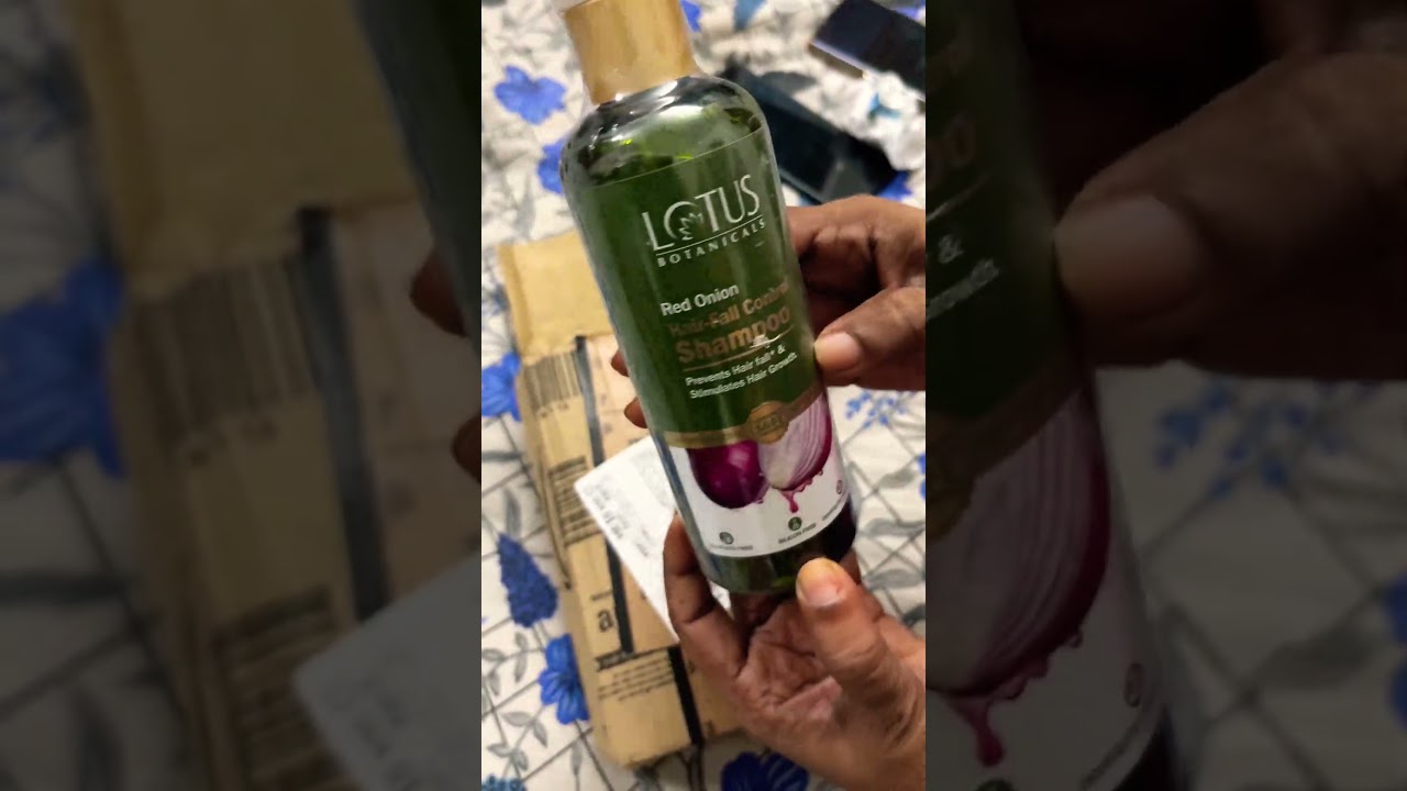 Lotus botanical shampo unboxing 🔥Red onion hairfall control shampo 😱