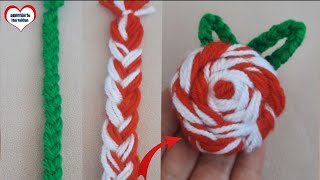 🙋‍♀️herkes kolaylıkla yapabilir✅ İPLİKTEN ÖRGÜ YÖNTEMİYLE GÜL YAPIMI ❓