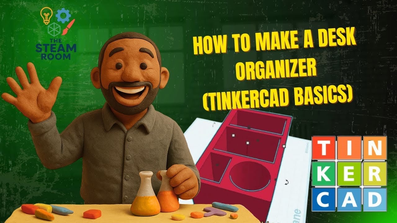 How to Make a desk organizer in Tinkercad (Beginner Tutorial)