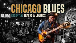 Dark Blues Quiet Neon Echoes - Smooth Chicago Jazz Blues Guitar for Emotional Calm and Deep Thinking