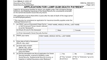 Form SSA 8 walkthrough ARCHIVED COPY - READ COMMENTS ONLY