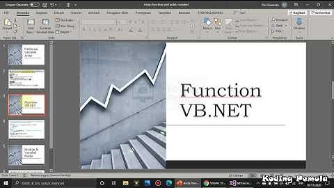 VISUAL STUDIO DASAR : variabel Array, Function, Module and MDI Form