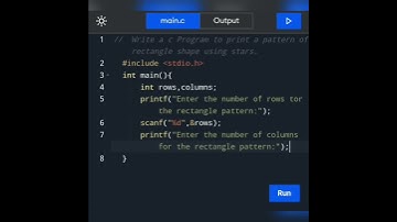 How to write a c Program to print a pattern of rectangle shape using stars.