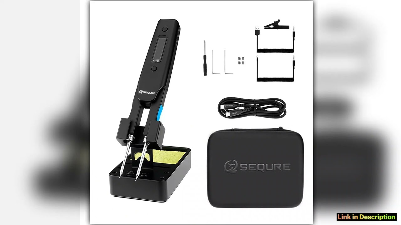 SEQURE HT140 Desoldering Tweezers Portable 2 in 1 Soldering Iron with 18m GND Wire Accessory Kit Im