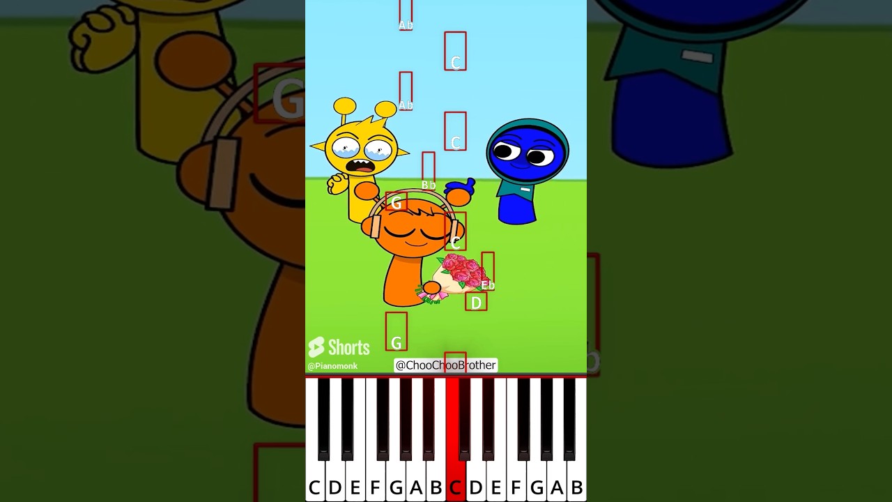 POV This Flower Is Only for Pinki… When Oren Is in Love 🥺🌸(@ChooChooBrother) - Octave Piano Tutorial