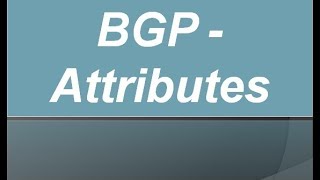 BGP Attributes Explained !!! [TAMIL]