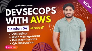 Celebrity 🔥 Session 04 - DevSecOps with AWS - Batch 86S | 2025 | Sivakumar Reddy M | JoinDevOps Profile