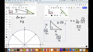 Unit Circles and 30-60-90 and 45-45-90 Triangles.