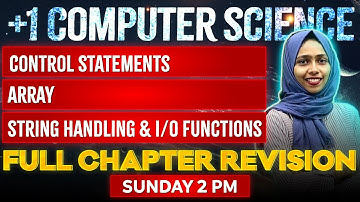 PlusOne Computer Science Public Exam | Control Statements | Array | String Handlings & I/O Functions