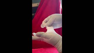 Removing Gloves with Audio Description