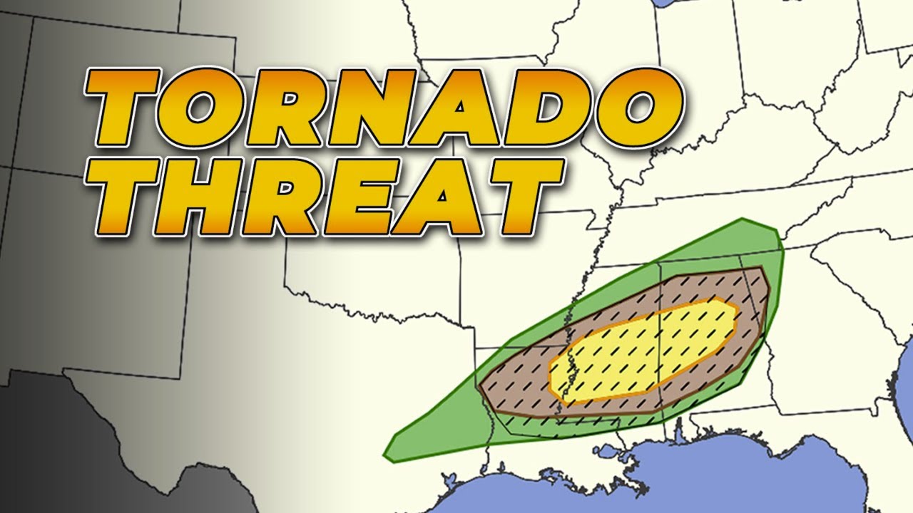 Tornado Threat for Deep South Today - YouTube
