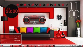 Pack De Personalización Rojo Y Negro Elegante Para Windows 7 - 2016 screenshot 3