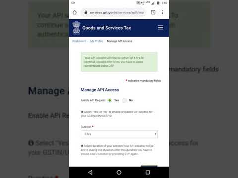 How to enable GST API Access (Hindi) जीएसटी एपीआय एक्सेस कैसे दे (हिंदी में)