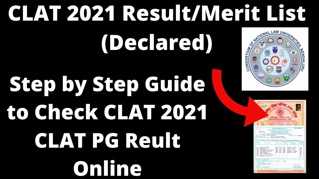 CLAT 2021 Result/Merit List (Declared) - How to Check Officially CCLAT 2021 Result Online Mode