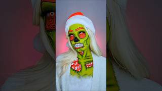CANDY CANE ZOMBIE #creativemakeup #makeup #makeuptransformation #makeuptransition #christmasmakeup